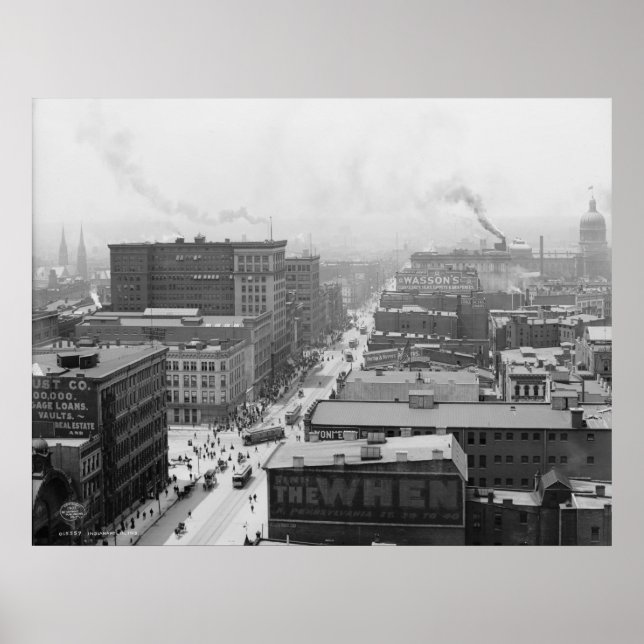 Poster Indianápolis, Indiana (Frente)