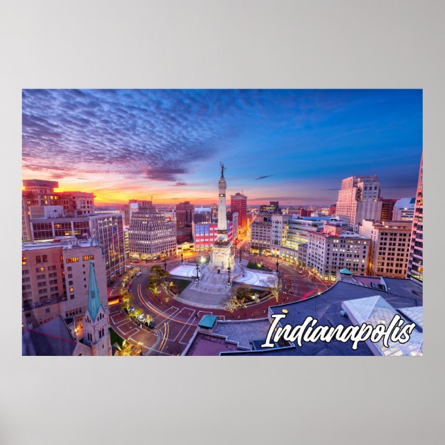 Poster Indianápolis, Indiana, Estados Unidos (Frente)