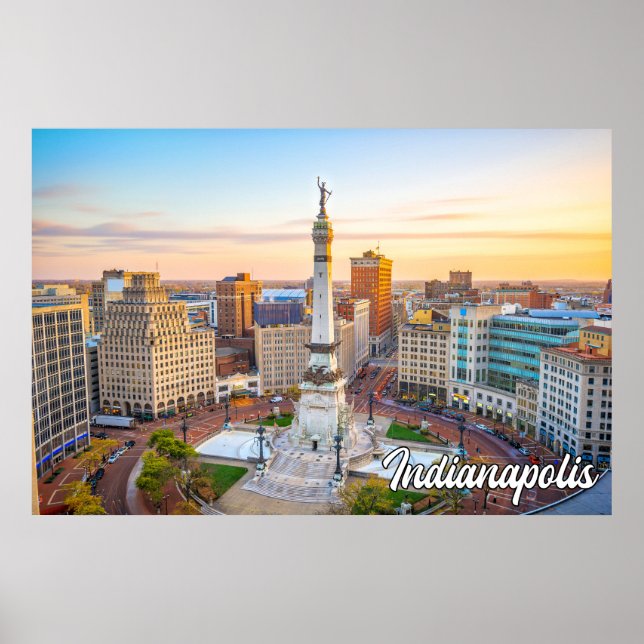 Poster Indianápolis, Indiana, Estados Unidos (Frente)