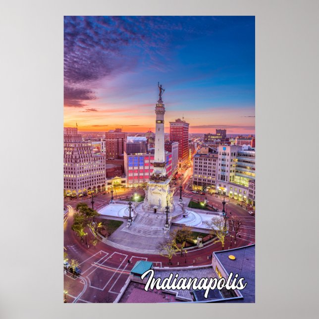 Poster Indianápolis, Indiana, Estados Unidos (Frente)