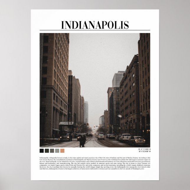 Poster Indianápolis - Indiana ( Indy - Estados Unidos) (Frente)