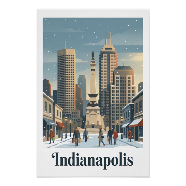 Pôster Indianapolis no Inverno (Frente)