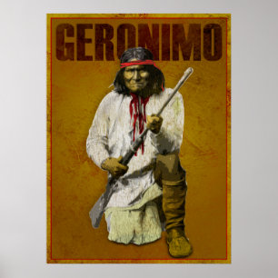 Poster Indiano de Apache do vintage - Geronimo