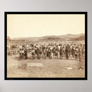 Pôster Indiano de Miniconjou na dança SD 1890 da grama