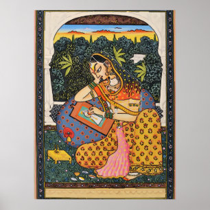 Pôster Indiano, mulher de Mughal, princesa