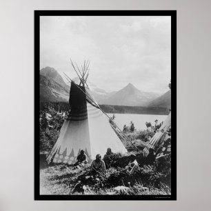 Poster Indianos 1895 do parque da montanha rochosa