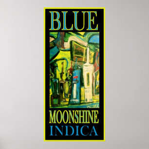 PÔSTER INDICA DE MOONSHINE AZUL