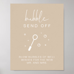 Poster INDIE Bohemian Beige Bubble Enviar Sinal de Casame