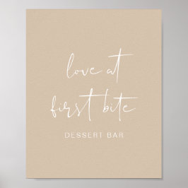Poster INDIE Bohemian Earth Toned Beige Dessert Bar
