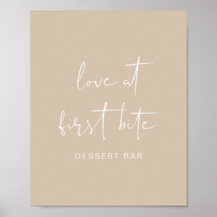 Poster INDIE Bohemian Earth Toned Beige Dessert Bar