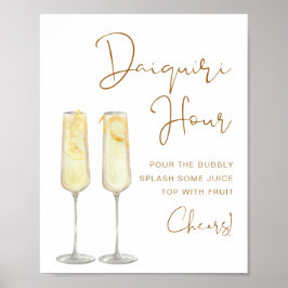 Poster INDIE Boho Burnt Orange Bridal Daiquiri Hour