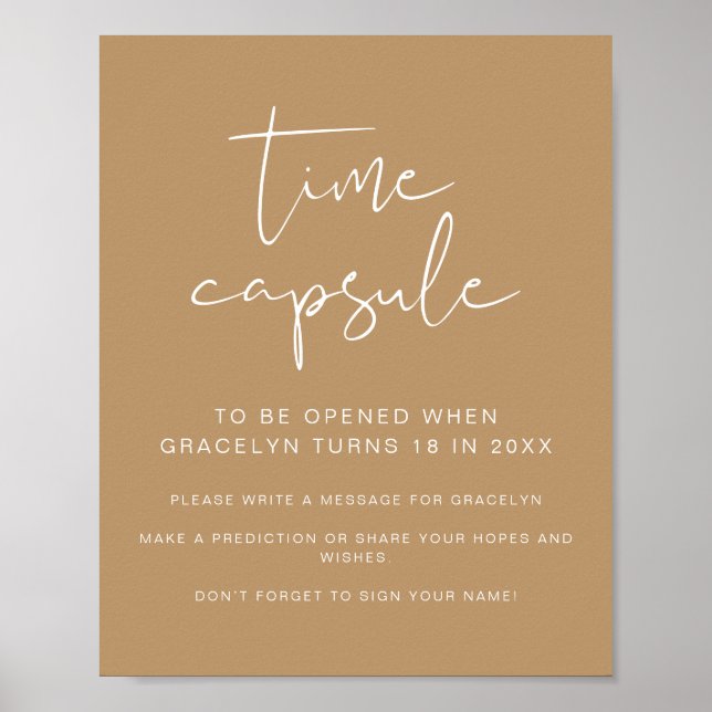 Poster ÍNDIE Boho Chá de fraldas Hora Símbolo da Cápsula (Frente)