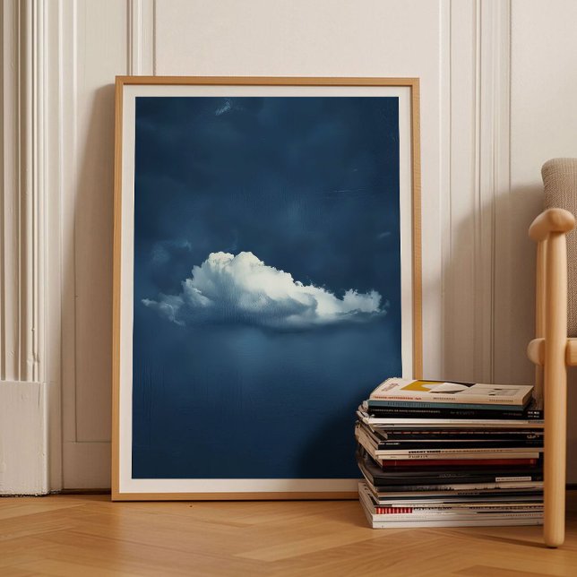 Poster Indigo Cloud Print Moody Cloud Painting Indigo Wal (Criador carregado)