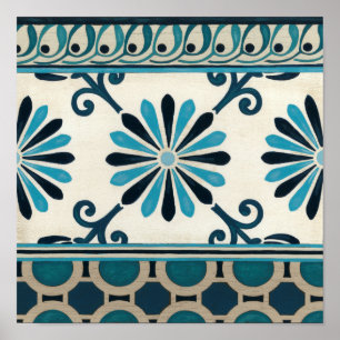 Poster Indigo Frieze II não embelezado