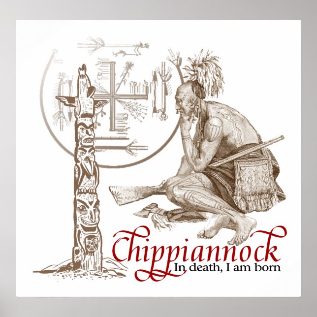 Poster índio nativo americano na morte Eu sou nasc (Frente)