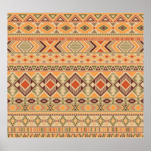 Poster Índio peruano: Tribal Geométrico Sem Olhos