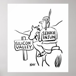 Poster Índio Vermelho em Horseback no Vale do Silício