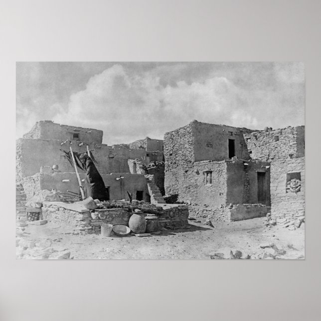 Pôster índios Hopi (Moqui) Cobra Kiva Oraibi Pueblo (Frente)