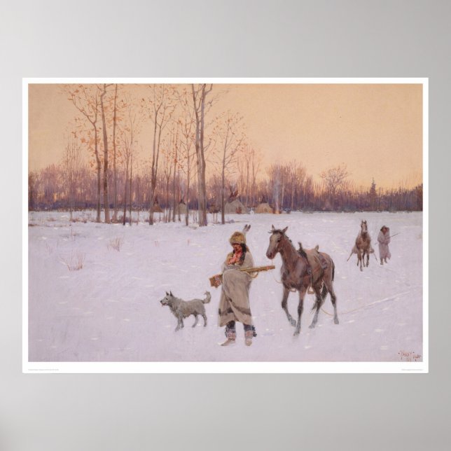 Pôster Índios na neve (0565A) (Frente)