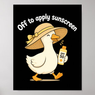 Poster Indo Aplicar o Design de Protetor Solar