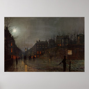 Pôster Indo em casa no crepúsculo, 1882