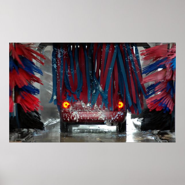 Pôster indo para a lavagem do carro (Frente)