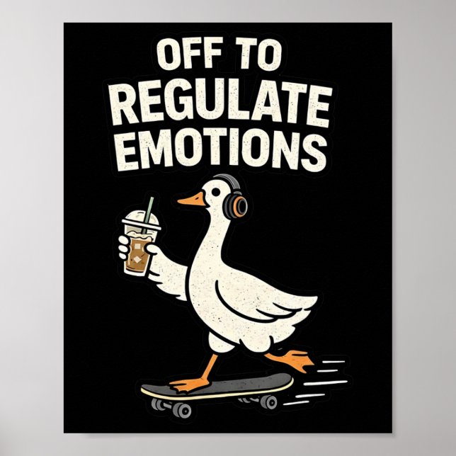Poster Indo para Regular Emoções Engraçado Saúde Mental  (Frente)