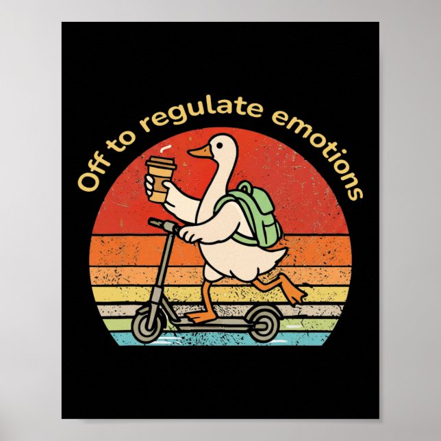 Poster Indo Regular Emocões Funny Goose Saúde Mental (Frente)