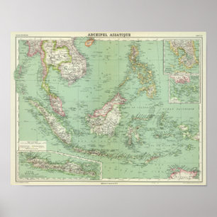 Pôster Indonésia, Malaysia