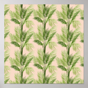 Poster Indoor Oasis   Palm Tree Pattern