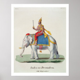 Pôster Indra ou Devendra, de "do francaise L'Inde…",