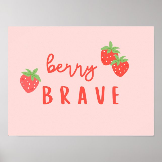 Poster infância com câncer corajosa baga crianças doentes (Frente)