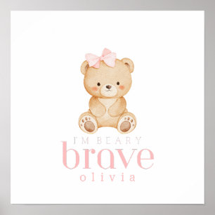Poster infância corajosa beary cancro crianças doentes no