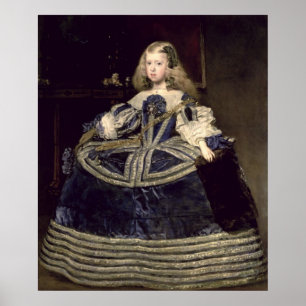 Pôster Infanta Margarita em Azul, 1659
