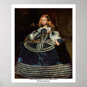 Pôster Infanta Margarita Teresa em um vestido azul