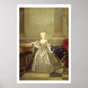 Pôster Infanta Maria Ana Victoria de Borbón, 1724 (óleo