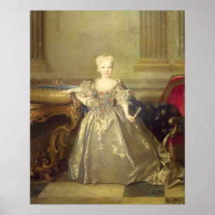 Pôster Infanta Maria Ana Victoria de Borbón, 1724 (óleo