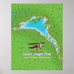 Poster inferior lough erne Norte Irlanda