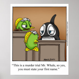 Poster "inferior" nevoento engraçado dos desenhos