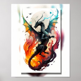 Poster Inferno Dragon: Levantamento das chamas