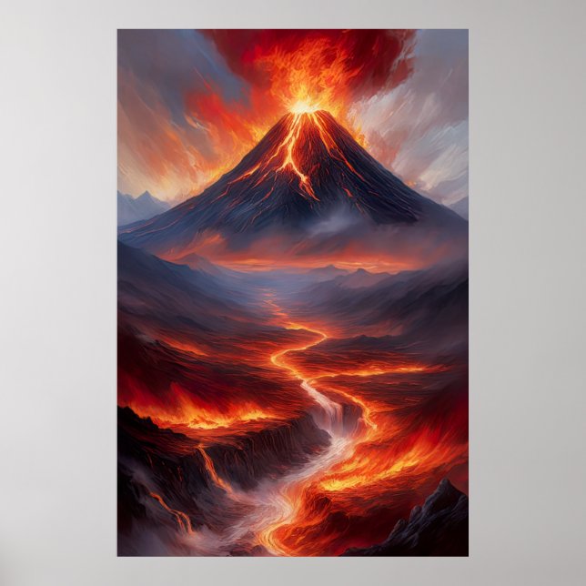 Poster Inferno Libertado, A Erupção Vulcânica Maciça (Frente)