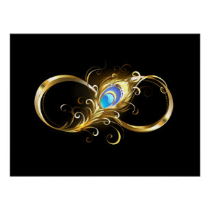 Pôster Infinidade com a pena Pavão de Ouro
