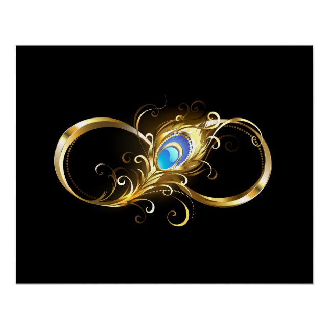 Pôster Infinidade com a pena Pavão de Ouro (Frente)