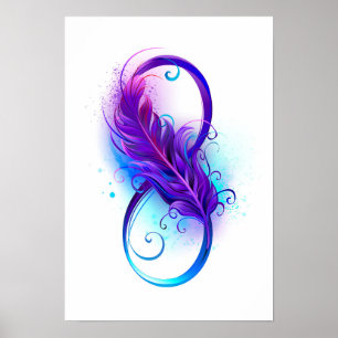 Poster Infinidade com pena roxa