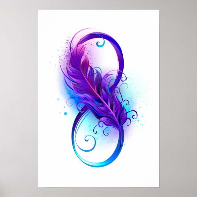 Poster Infinidade com pena roxa (Frente)
