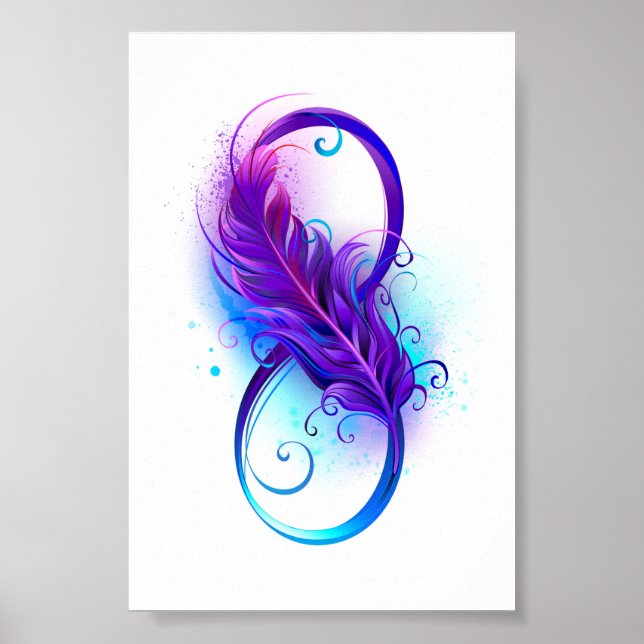 Poster Infinidade com pena roxa (Frente)
