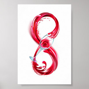 Poster Infinidade com vinho tinto