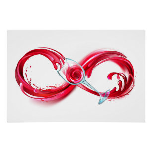 Pôster Infinidade com vinho tinto