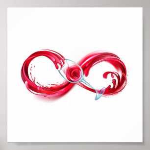 Poster Infinidade com vinho tinto
