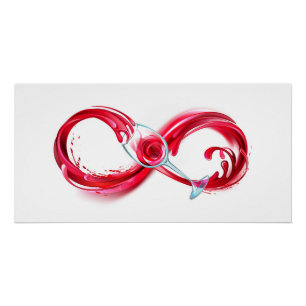 Pôster Infinidade com vinho tinto